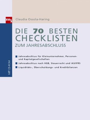 cover image of Die 70 besten Checklisten zum Jahresabschluss